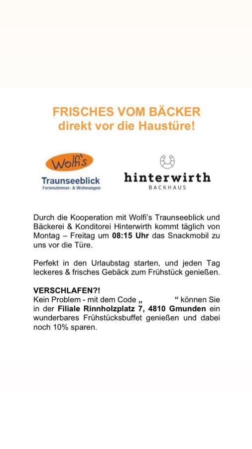 Wolfis Traunseeblick - Mit Kostenlosem Parkplatz Direkt An Der Unterkunft Gmunden Ngoại thất bức ảnh